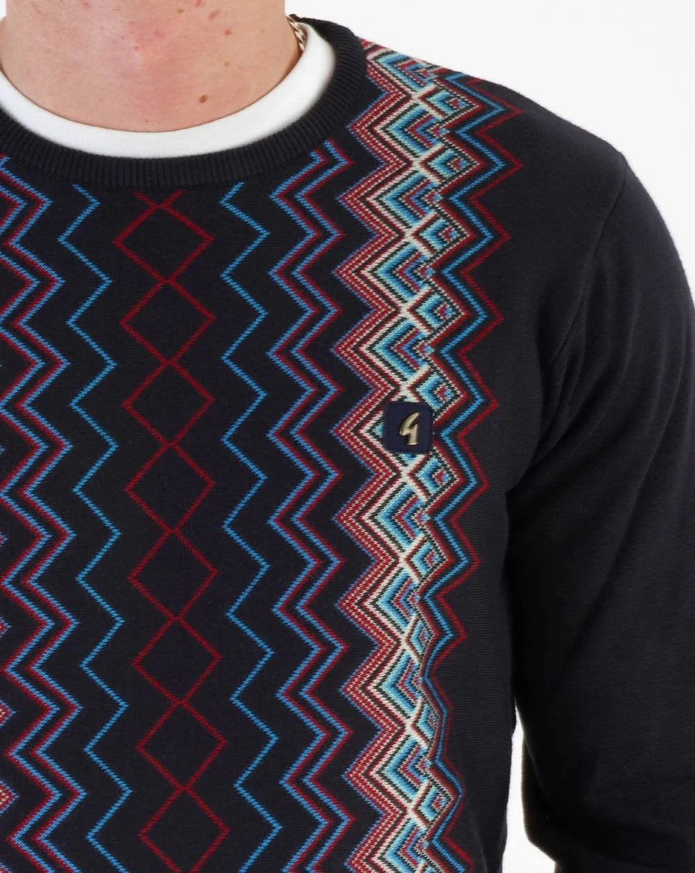 Gabicci Vintage Reeves Jumper Navy - Image 2
