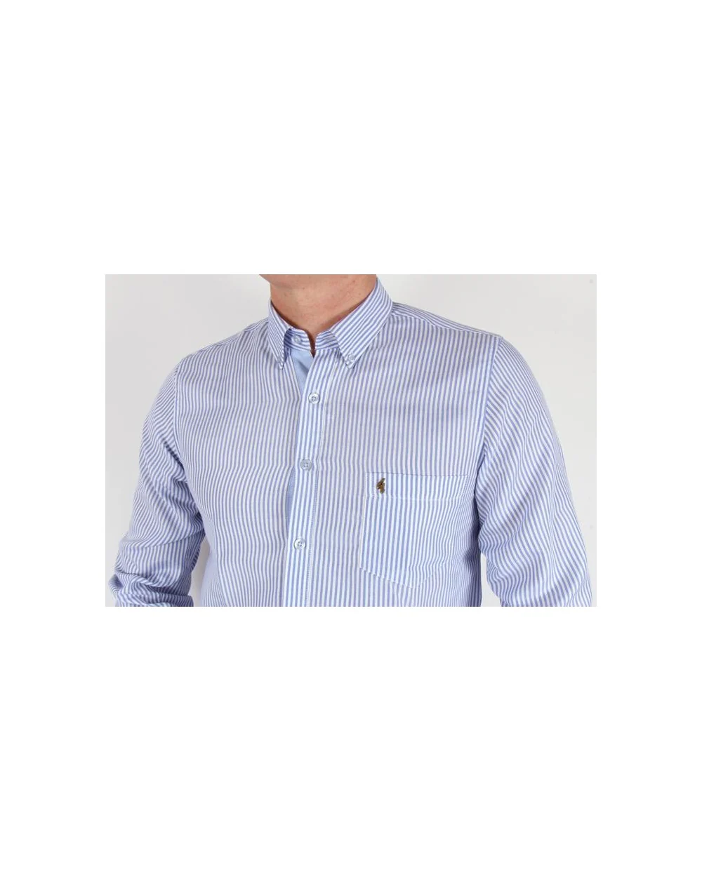 Gabicci Vintage Striped Shirt Blue/white - Image 3