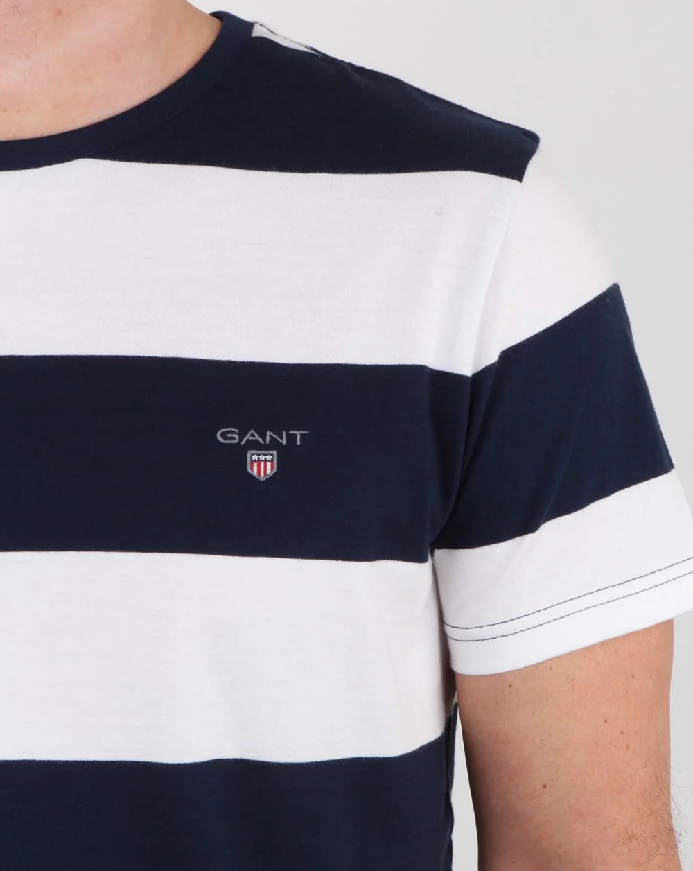 Gant Barstripe T Shirt Eggshell - Image 2