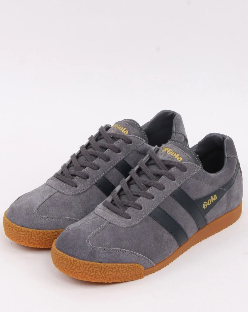 Gola Harrier Suede Trainer Shadow/Navy - Image 3