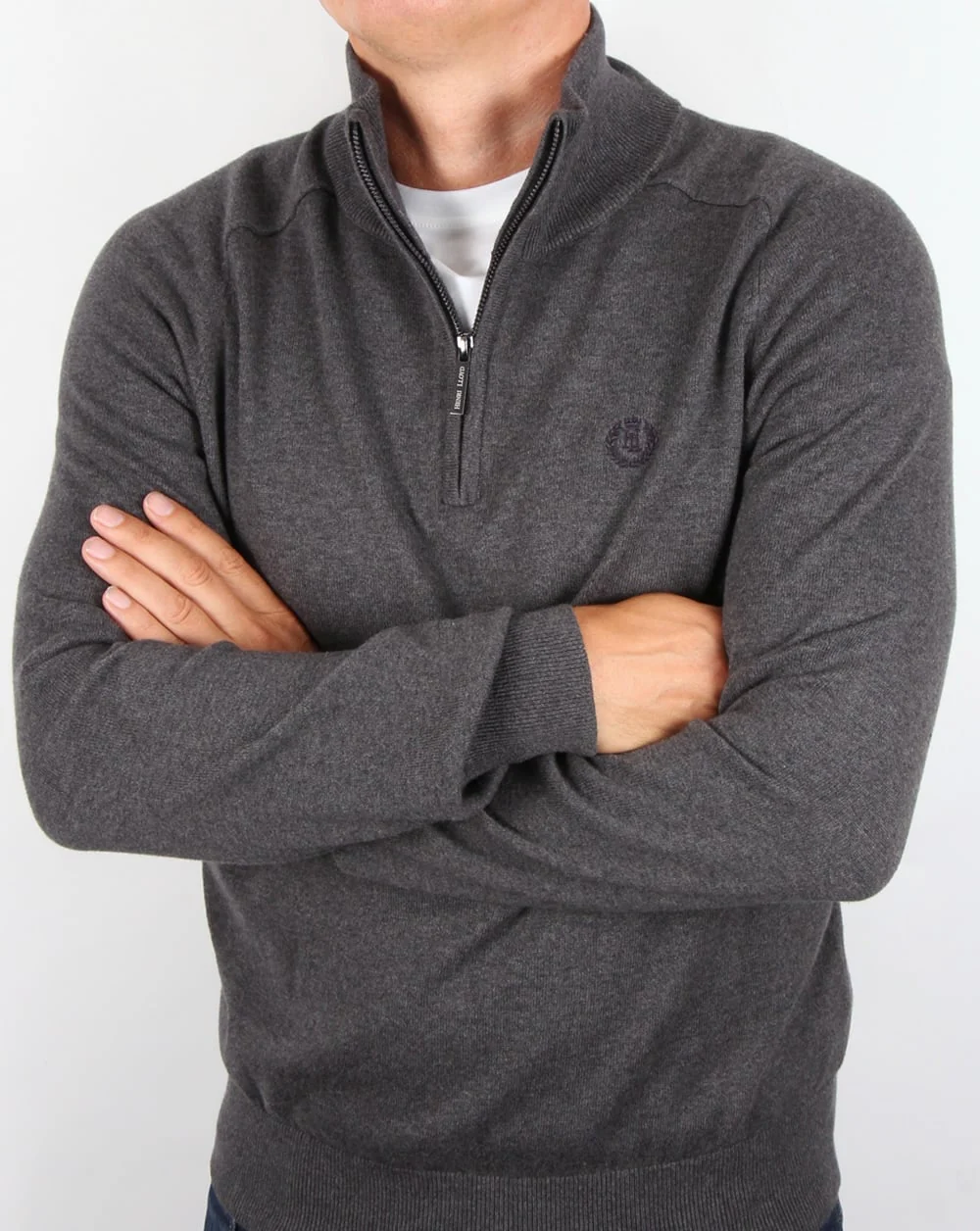 Henri Lloyd Half Zip Knit Graphite Marl