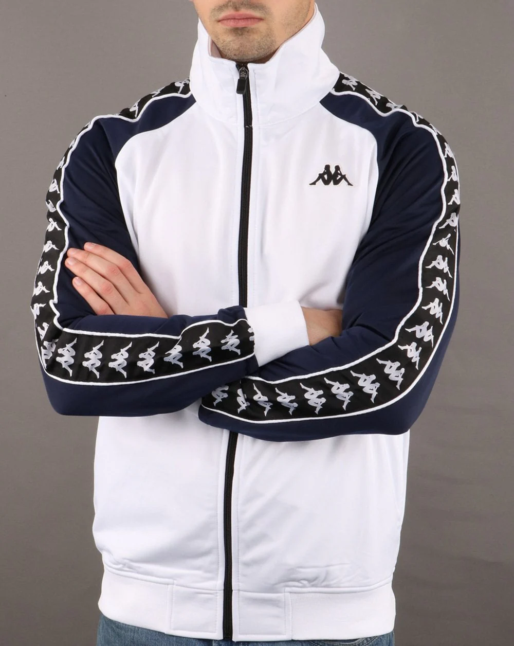 Kappa Anniston Banda Jacket White/ Navy - Image 3
