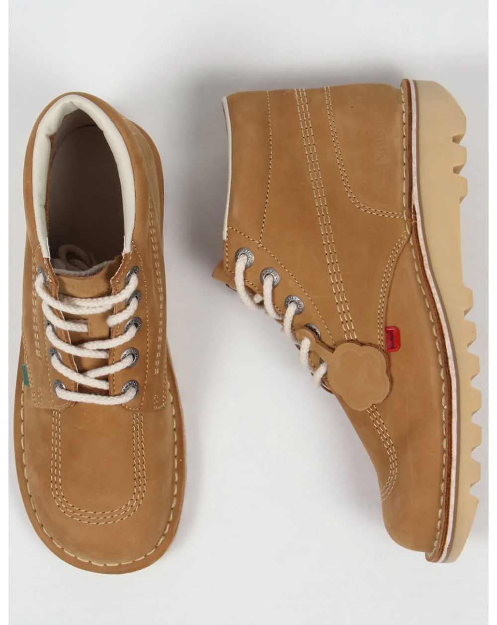 Kickers Kick Hi Boots In Nubuck Tan - Image 2