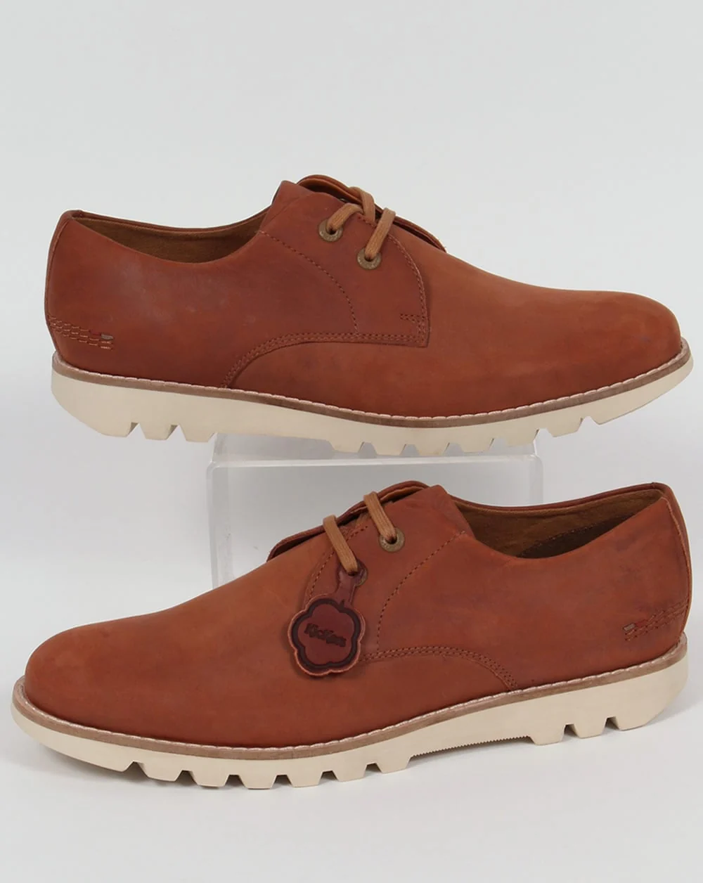 Kickers Kymbo Lace Leather Shoes Tan