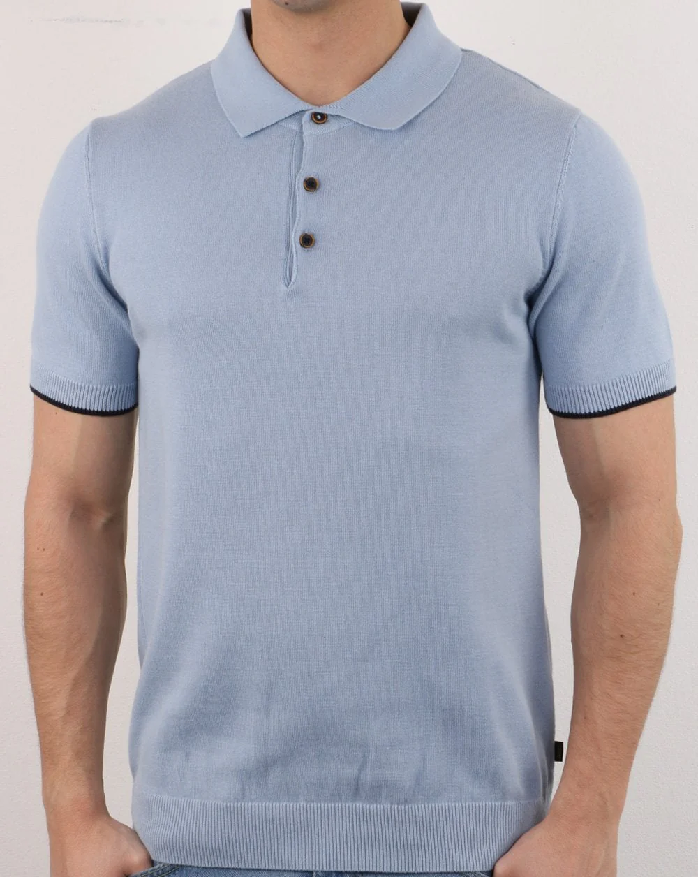Knitted Polo Sky