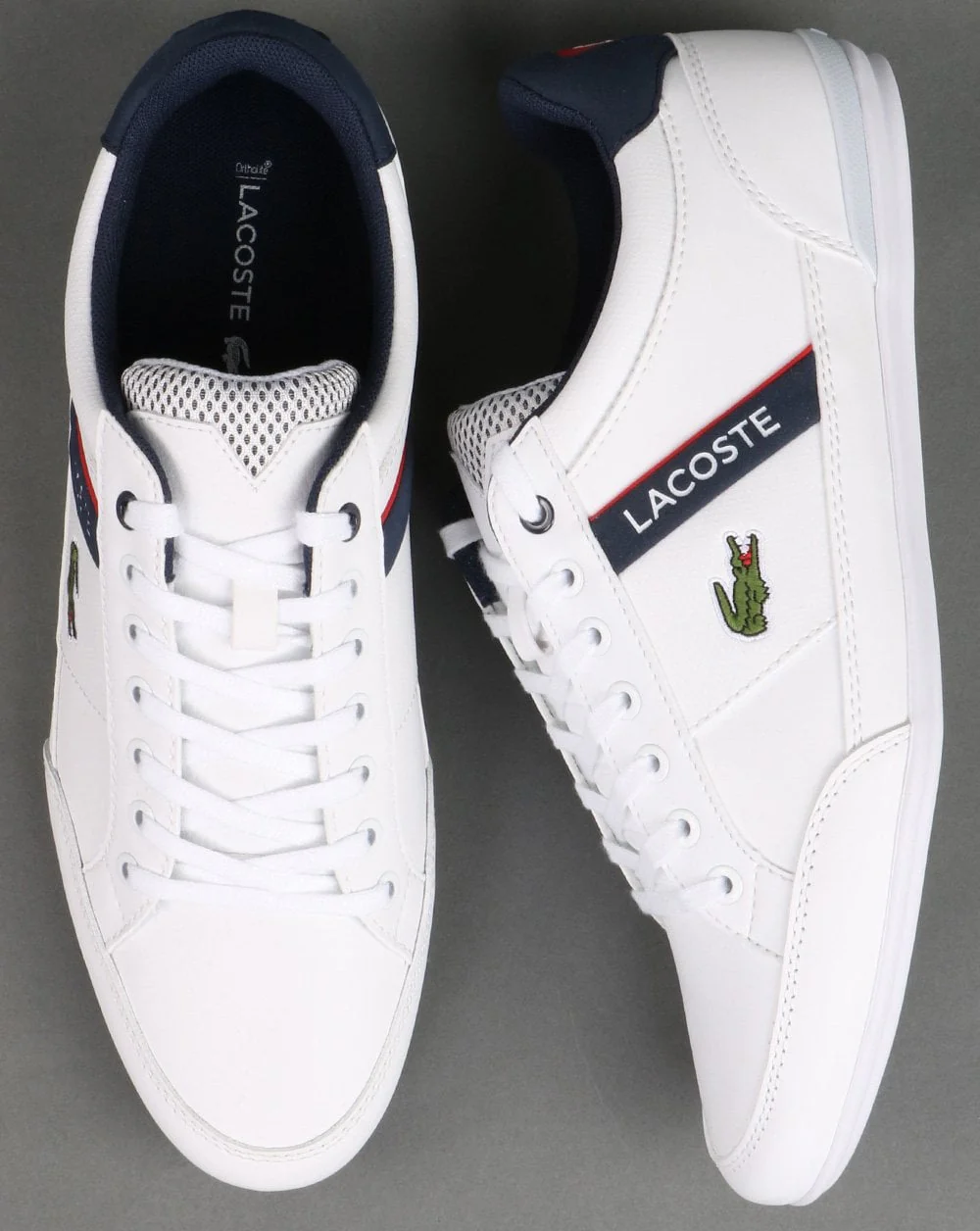 Lacoste Chaymon Trainer White/navy/red - Image 2