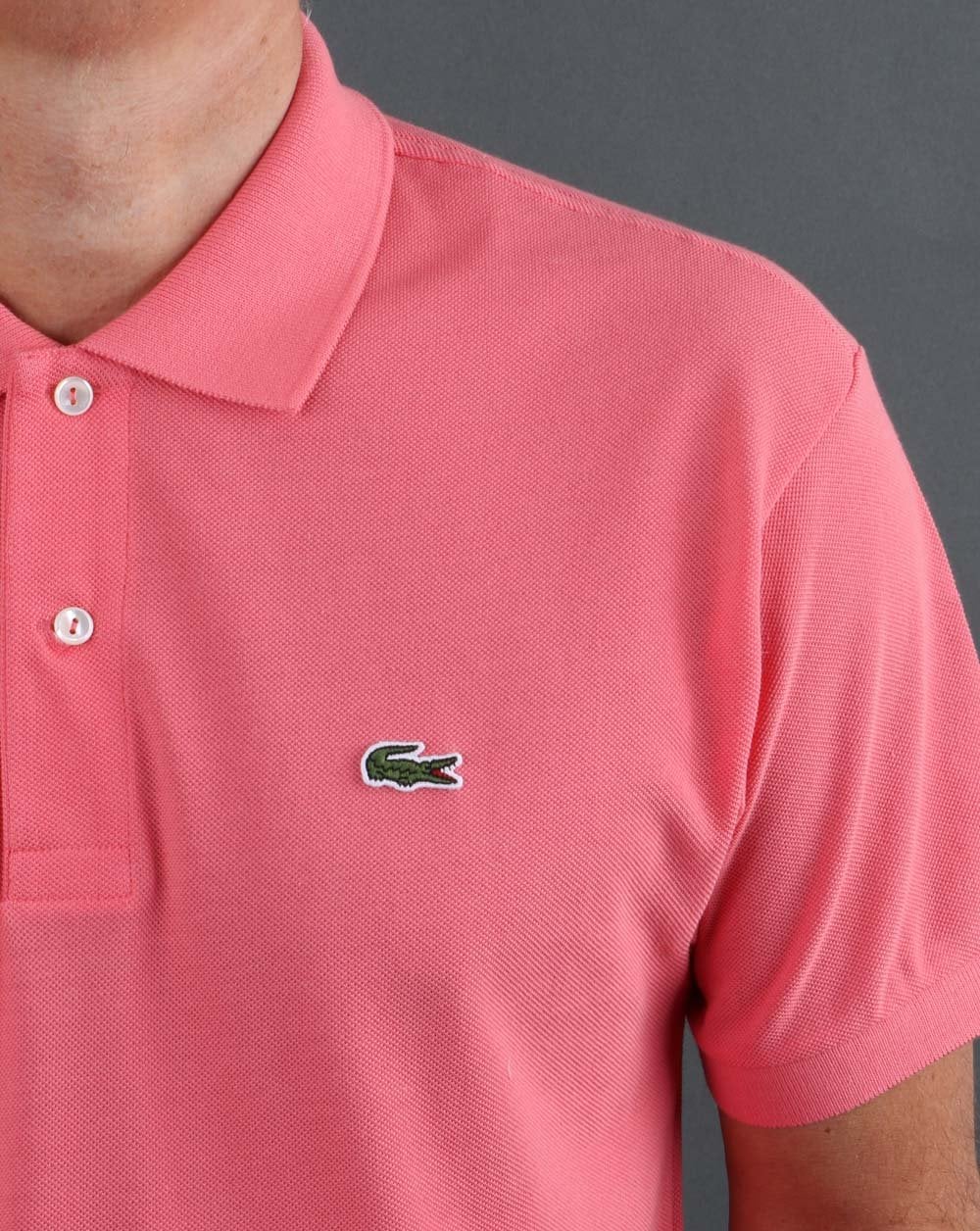 Lacoste Classic Polo Shirt Coral - Image 3
