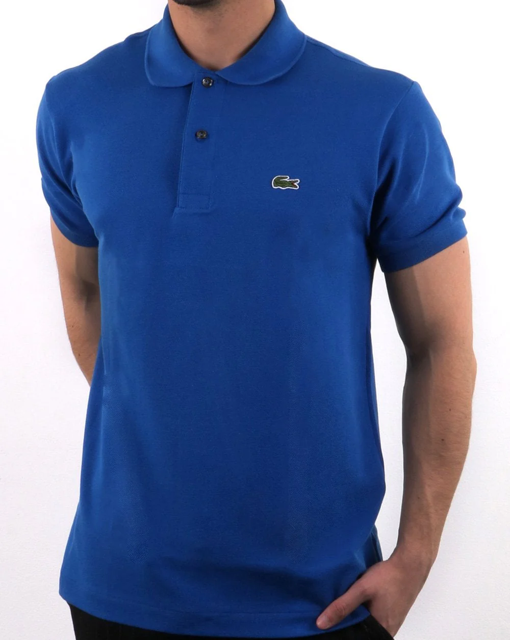 Lacoste Classic Two Button Pique Polo Shirt Blue - Image 2