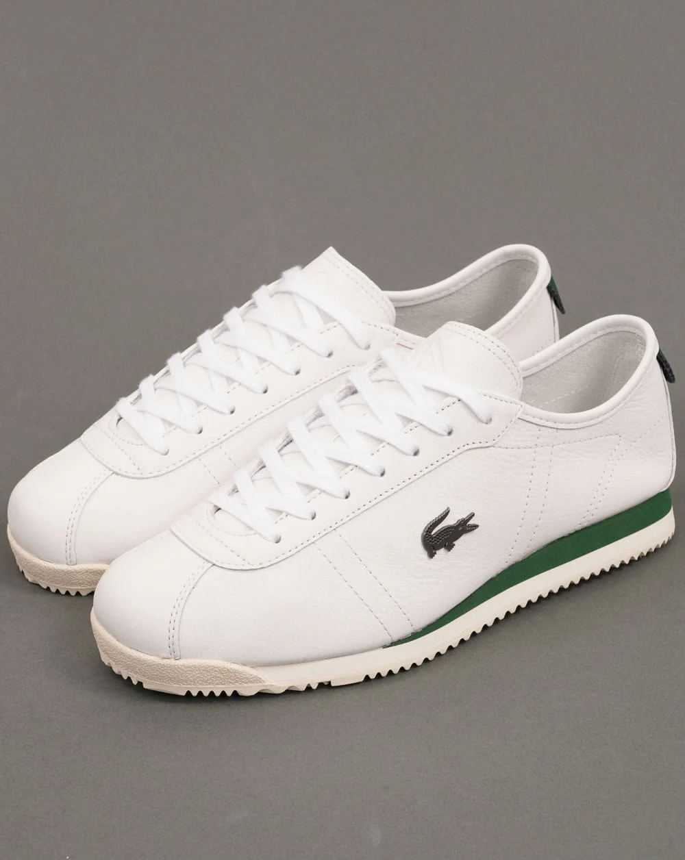 Lacoste Club Low Leather Trainers White/Off White - Image 2