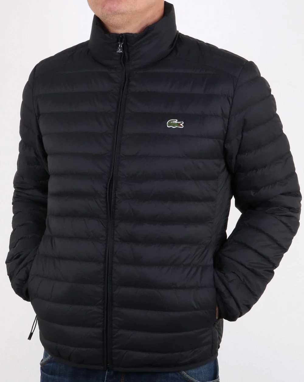 Lacoste Contrast Lining Quilted Jacket Black - Image 3