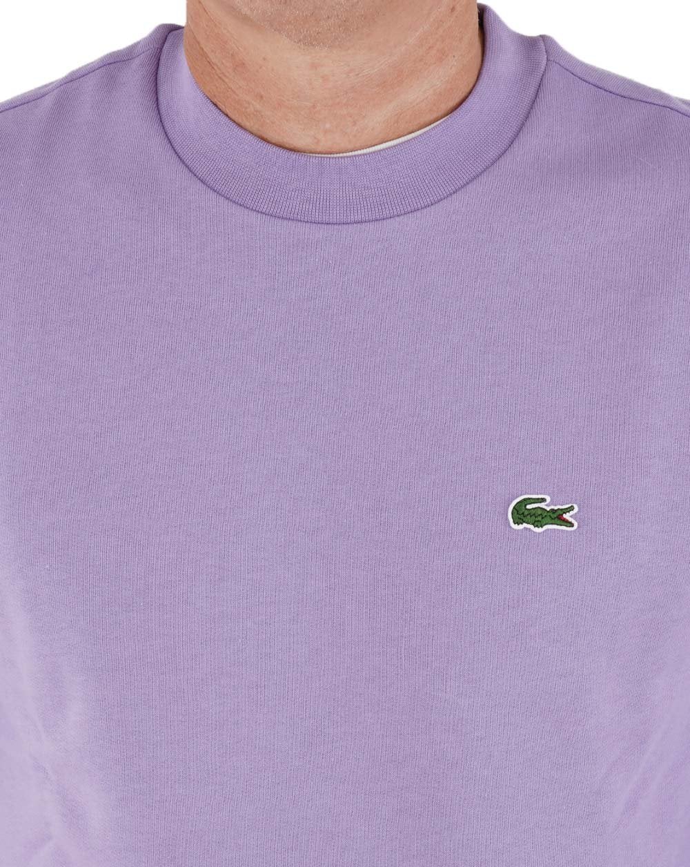 Lacoste Cotton Sweatshirt Purple - Image 3