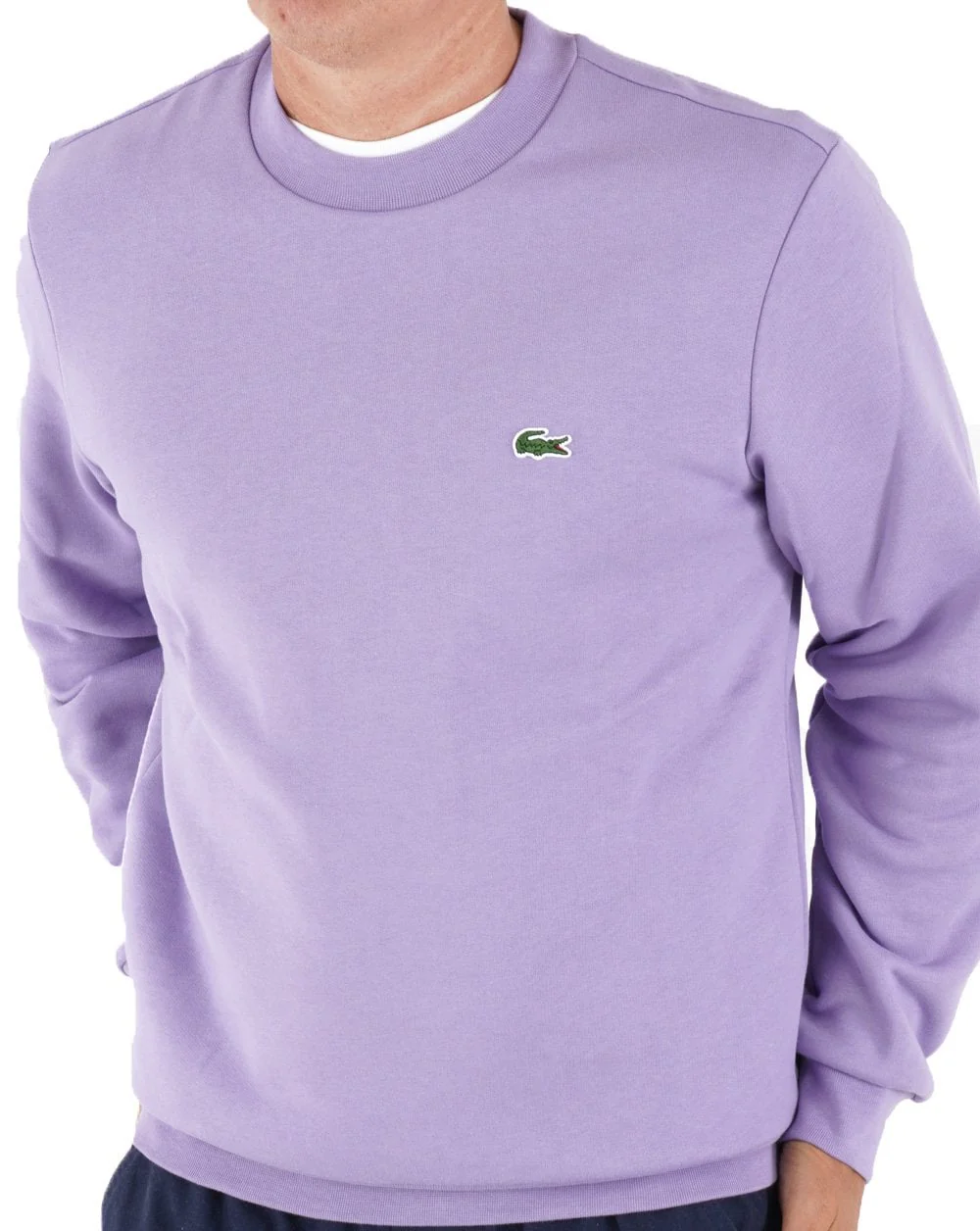 Lacoste Cotton Sweatshirt Purple - Image 4