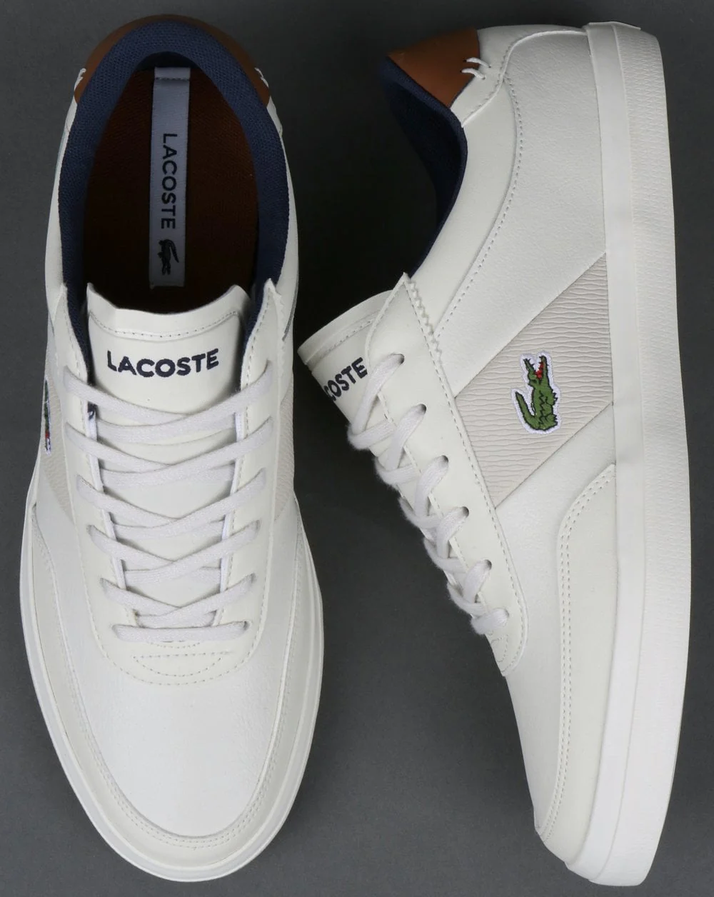 Lacoste Court Master 318 Trainer Off White/Navy - Image 2