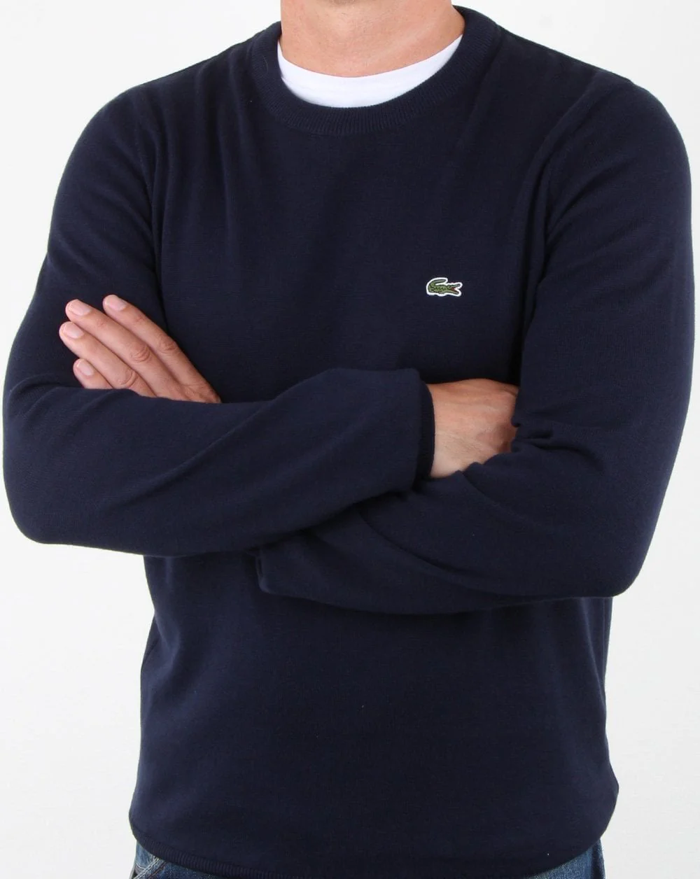 Lacoste Crew Neck Knit Jumper Navy - Image 4