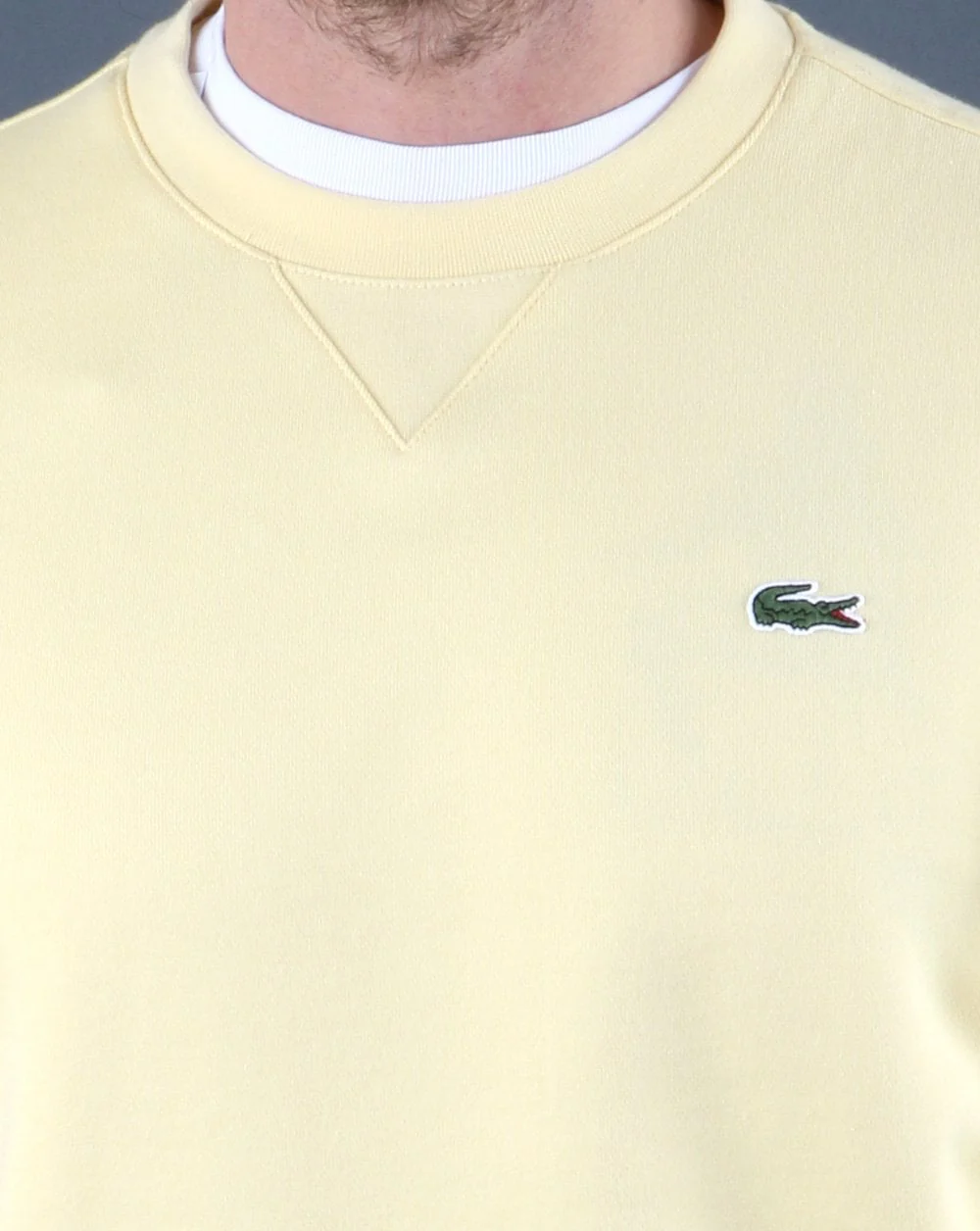 Lacoste Crew Neck Sweatshirt Pastel Yellow - Image 3