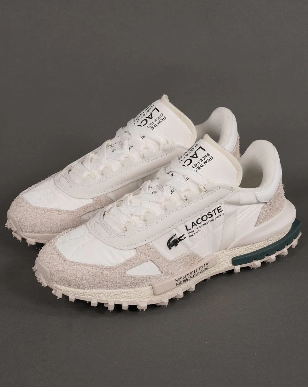 Lacoste Elite Active Trainer White/Dark Green - Image 3