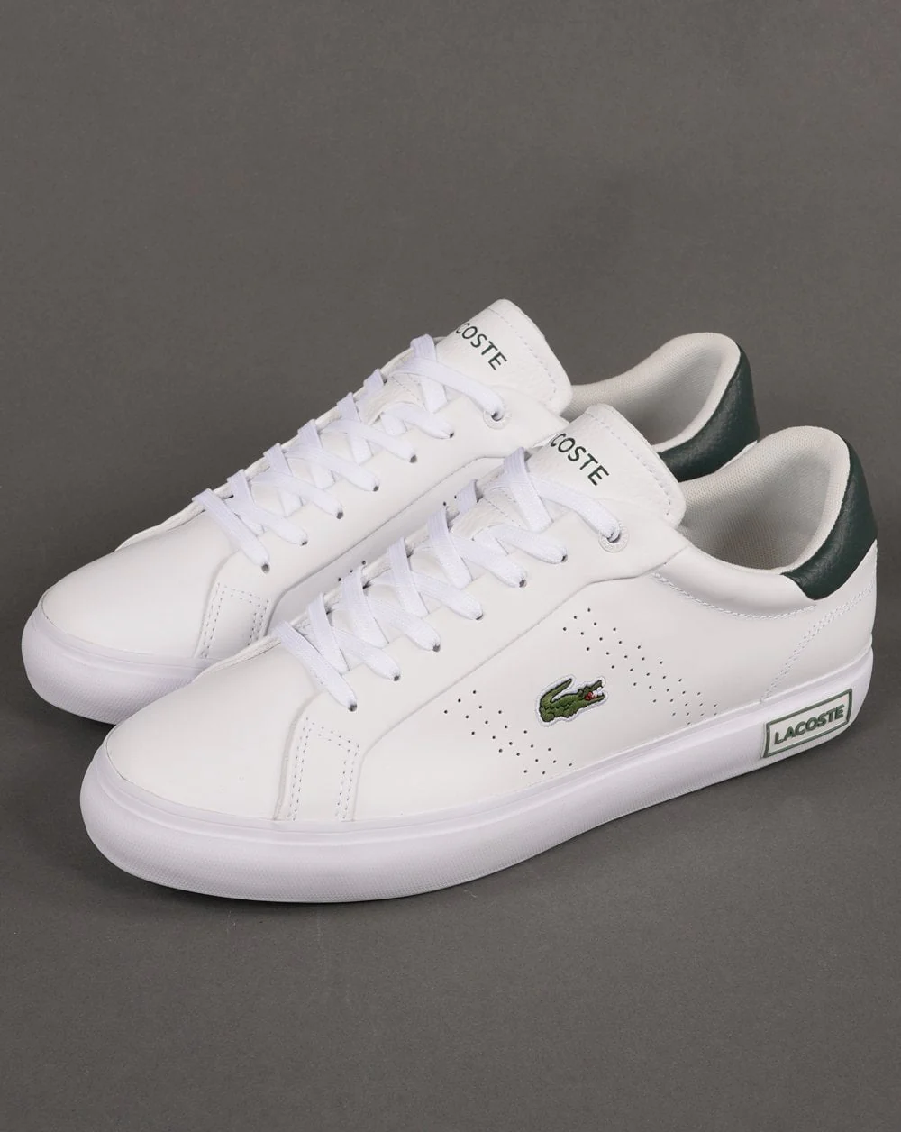 Lacoste Footwear Powercourt 2.0 Trainer White/Dark Green - Image 2