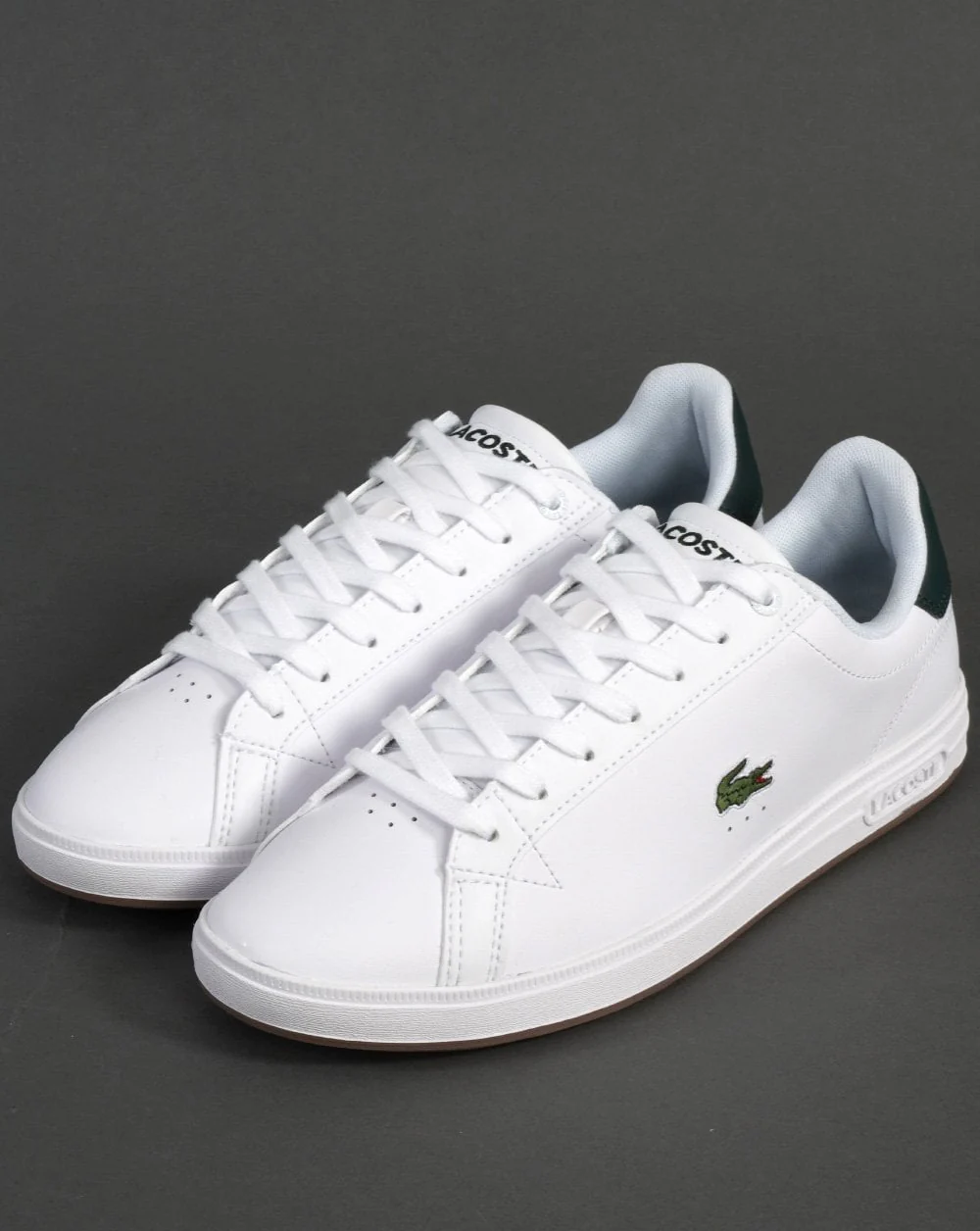 Lacoste Graduate Pro Leather Trainer White/Dark Green - Image 2
