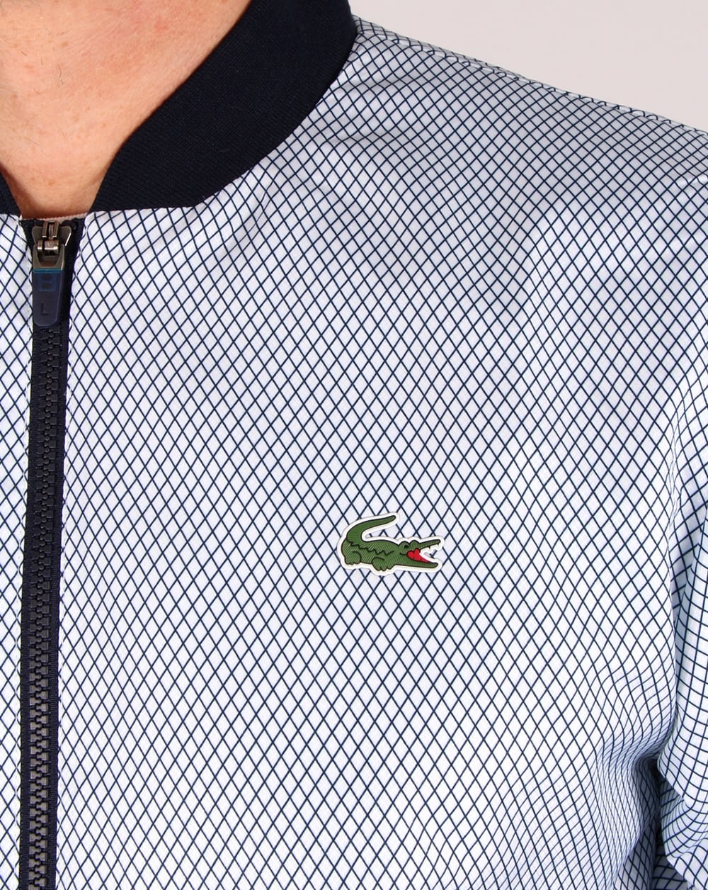 Lacoste Honeycomb Track Jacket White/Navy - Image 2