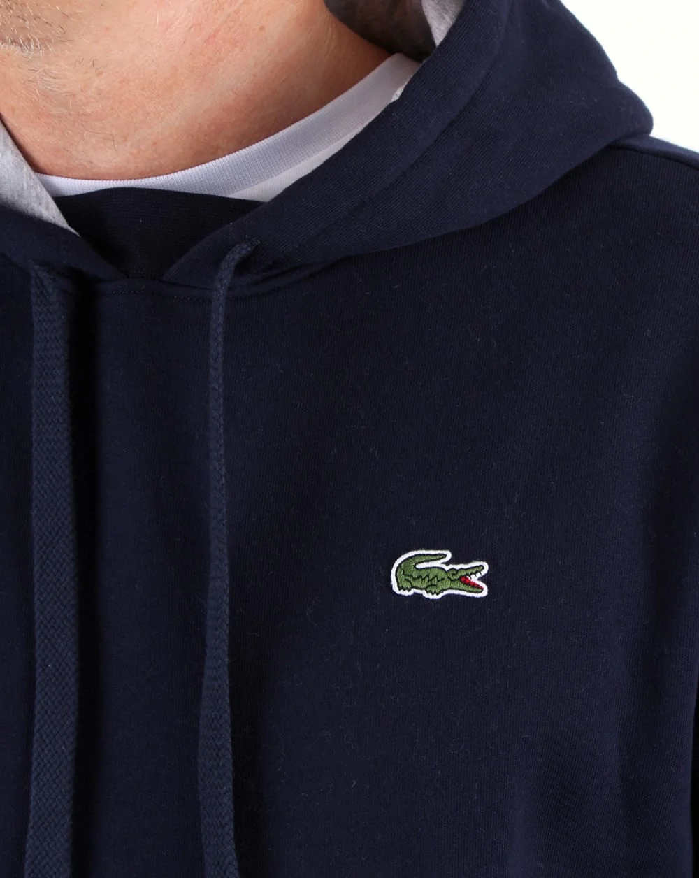 Lacoste Hooded Overhead Sweat Navy/Silver Chine - Image 2
