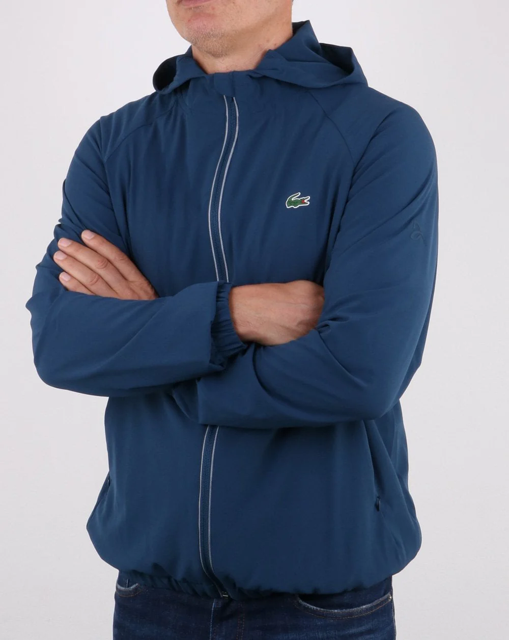 Lacoste Hooded Sport Performance Jacket Azurite/Black - Image 2