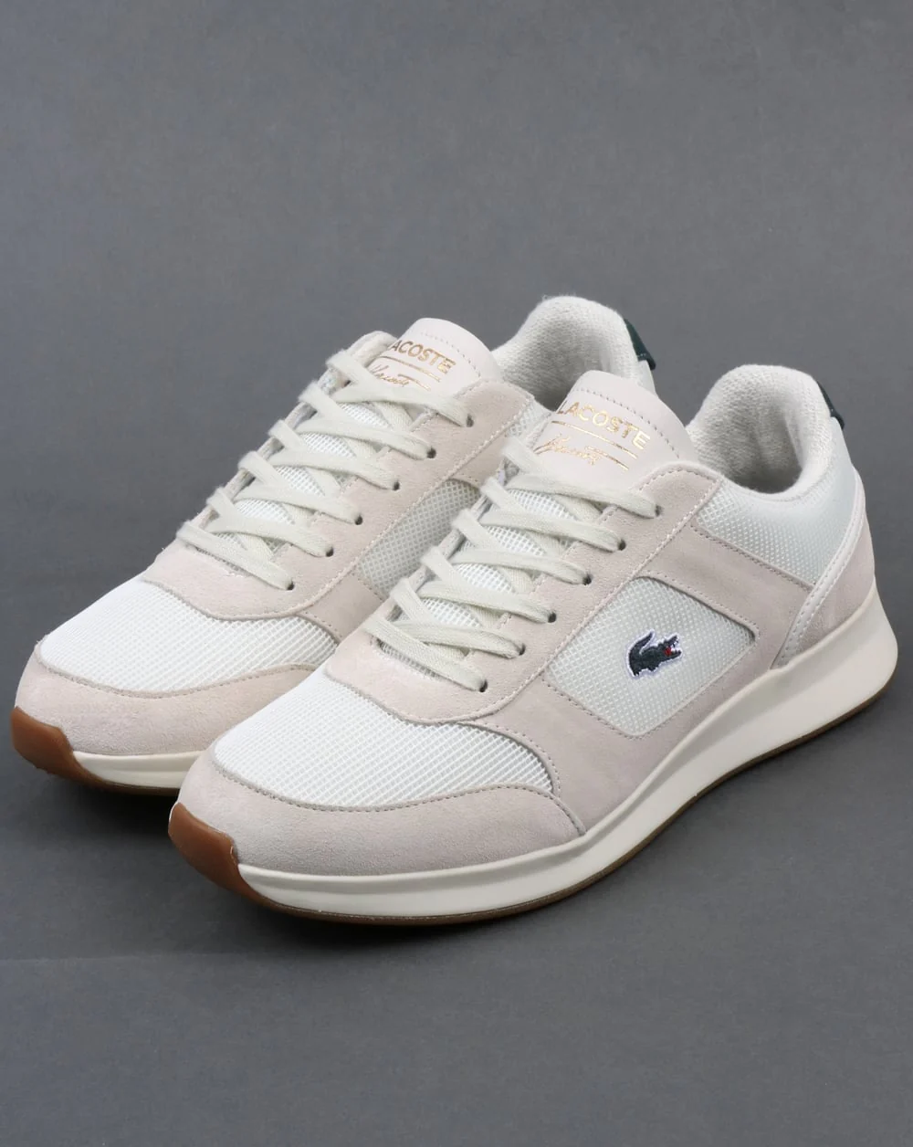 Lacoste Joggeur Trainers Off White/Green - Image 3