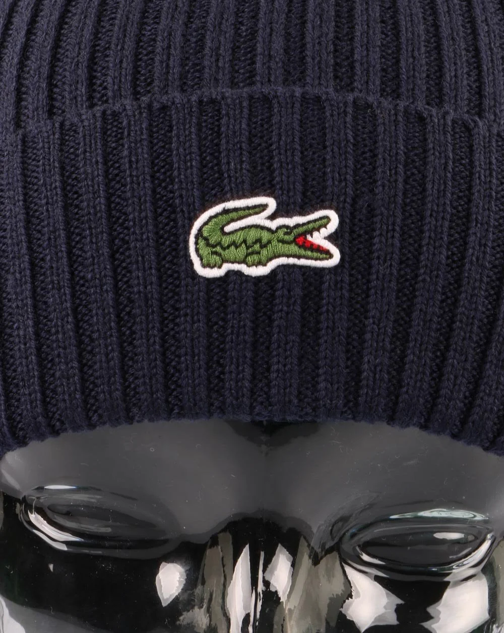 Lacoste Knitted Beanie Navy - Image 2