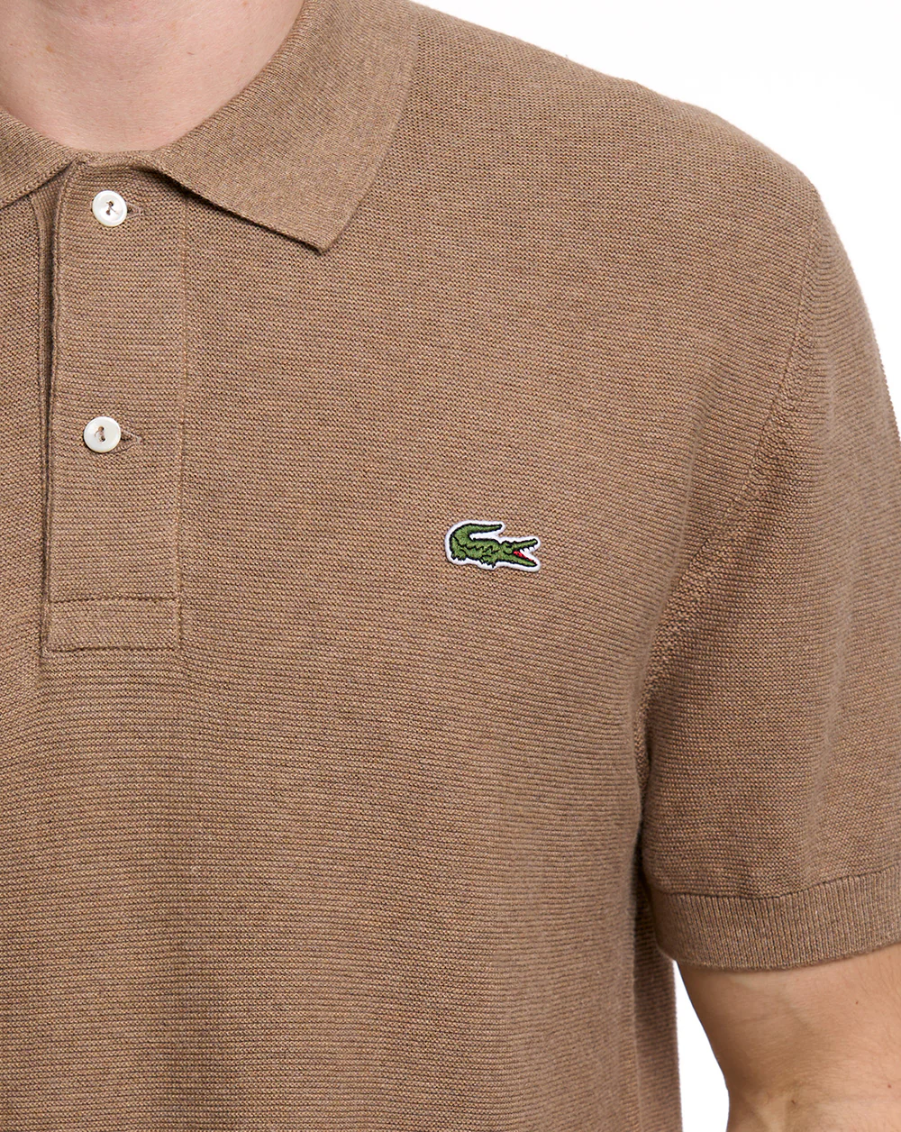 Lacoste Classic Fit Knitted Polo Beige - Image 3