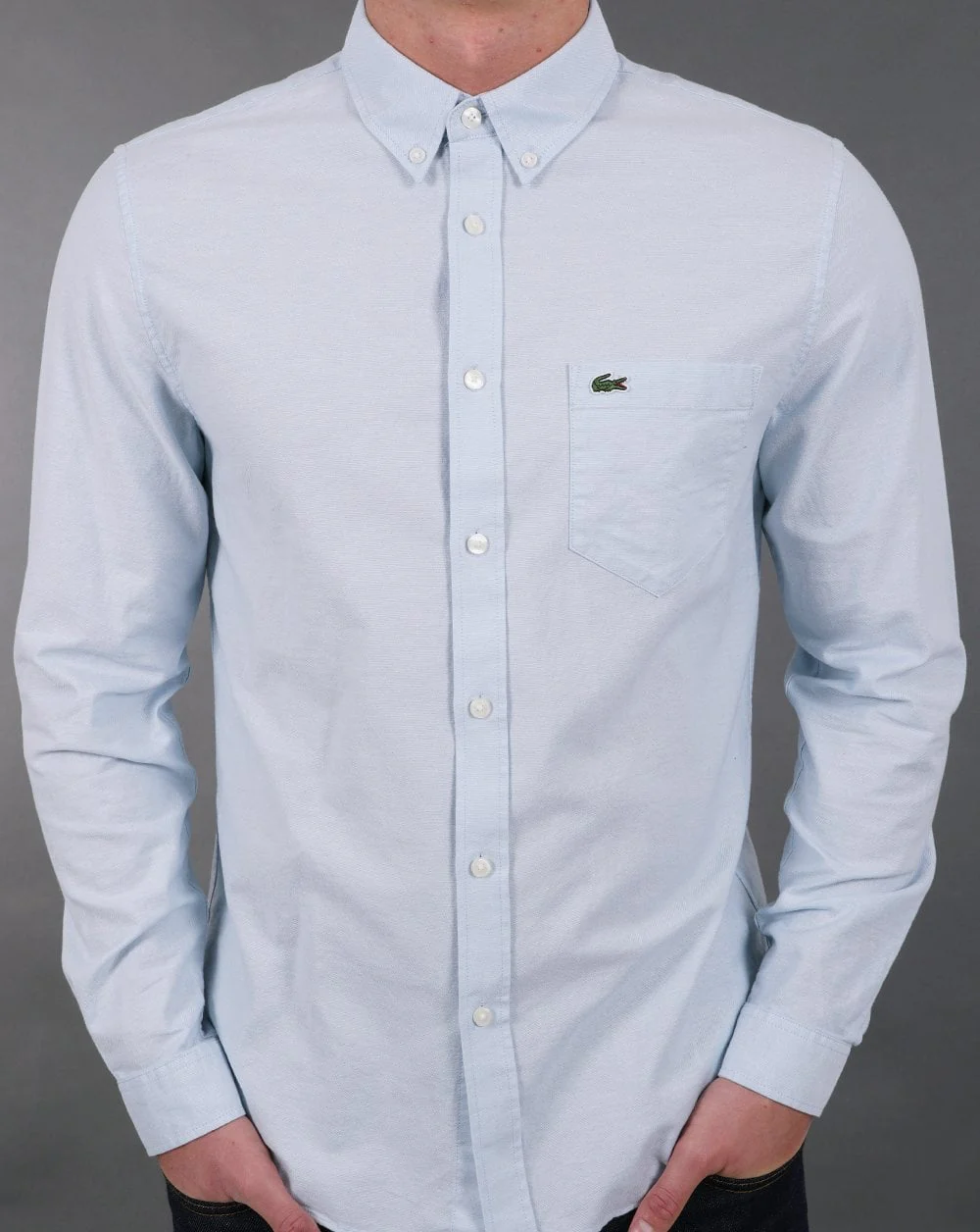 Lacoste Long Sleeve Shirt Sky Blue - Image 3