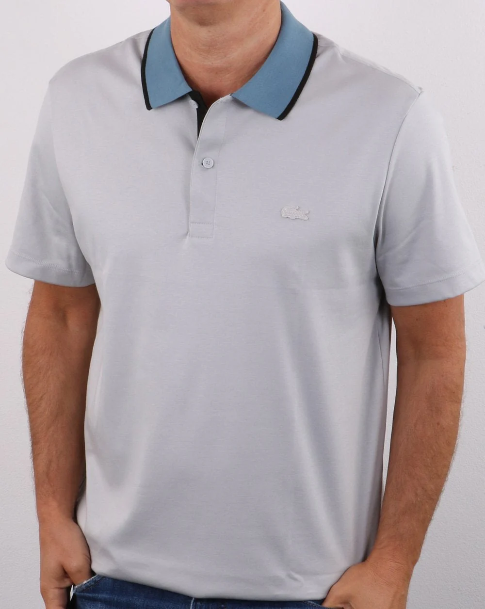 Lacoste Polo Shirt Grey - Image 2