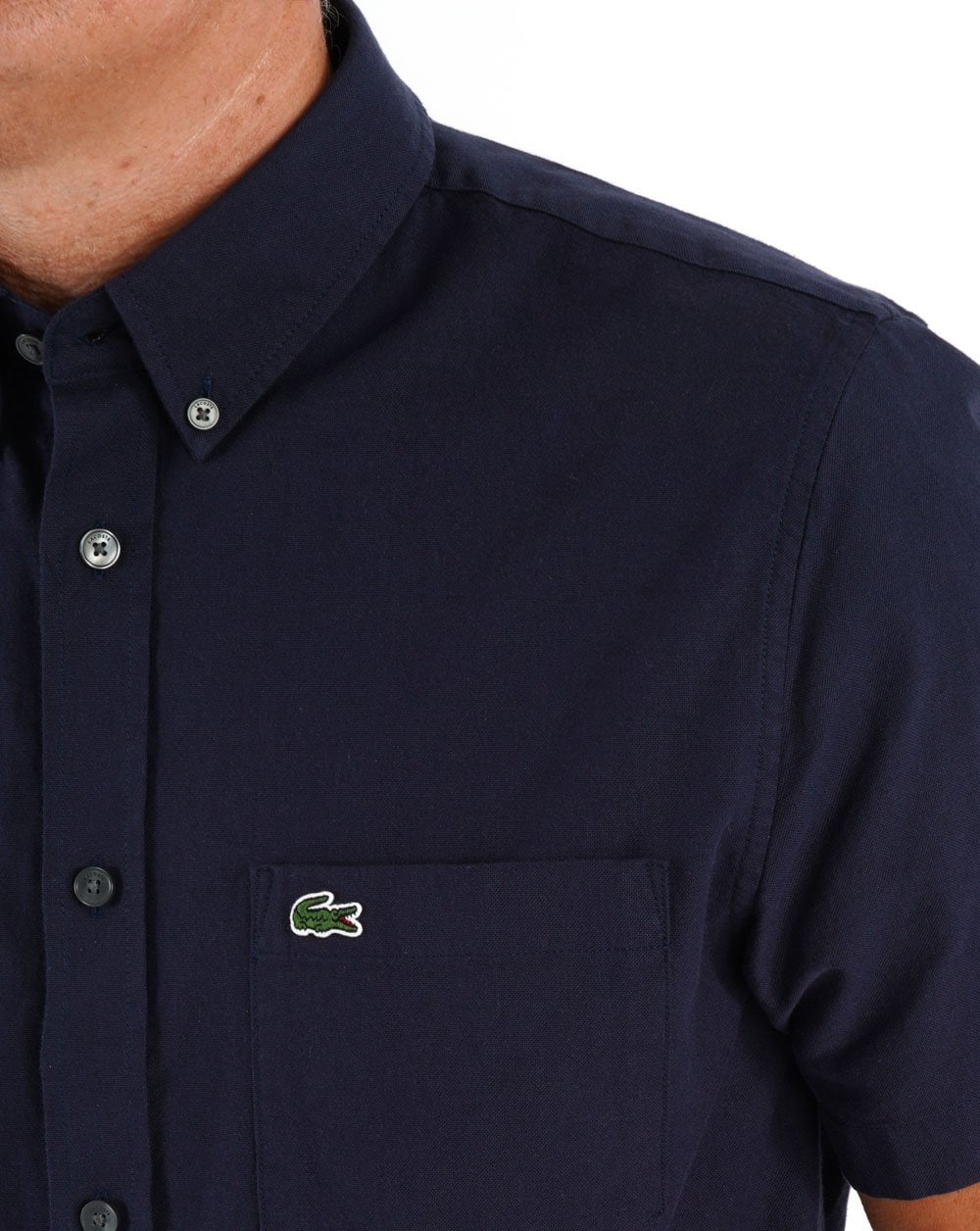 Lacoste Short Sleeve Shirt Navy - Image 3