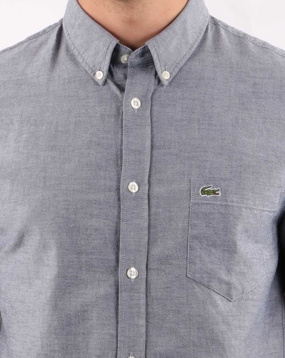 Lacoste Short Sleeve Shirt Navy Marl - Image 3