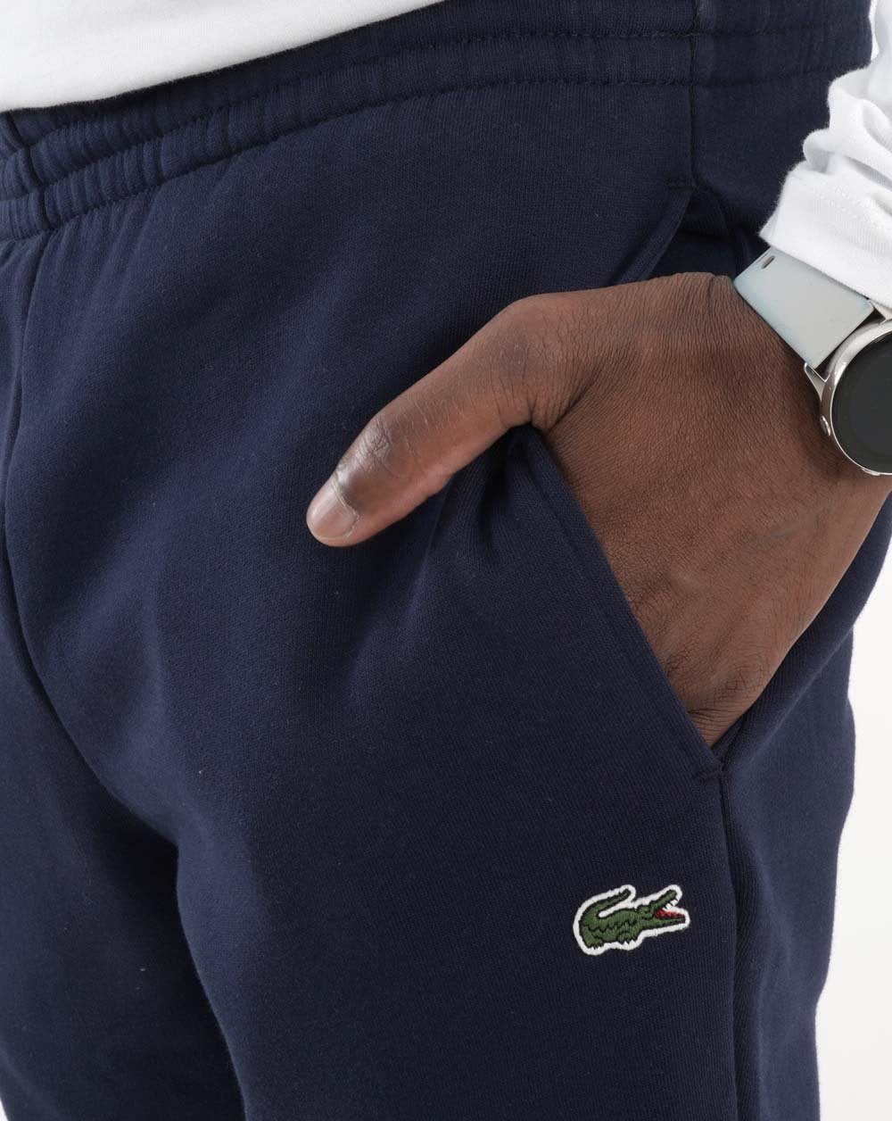 Lacoste Slim Cuffed Fleece Track Pant Navy - Image 2