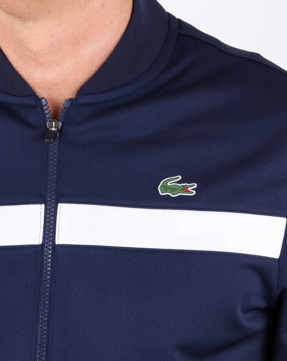 Lacoste Stripe Track Top Navy/white - Image 3
