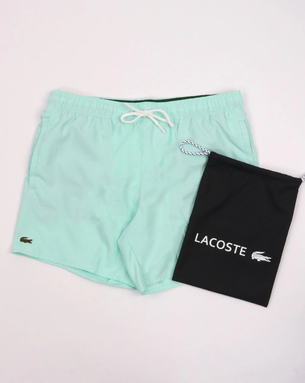 Lacoste Swim Shorts Soft Green - Image 3