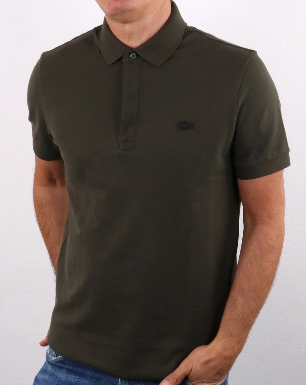 Lacoste Tonal Polo Shirt Khaki Green - Image 2