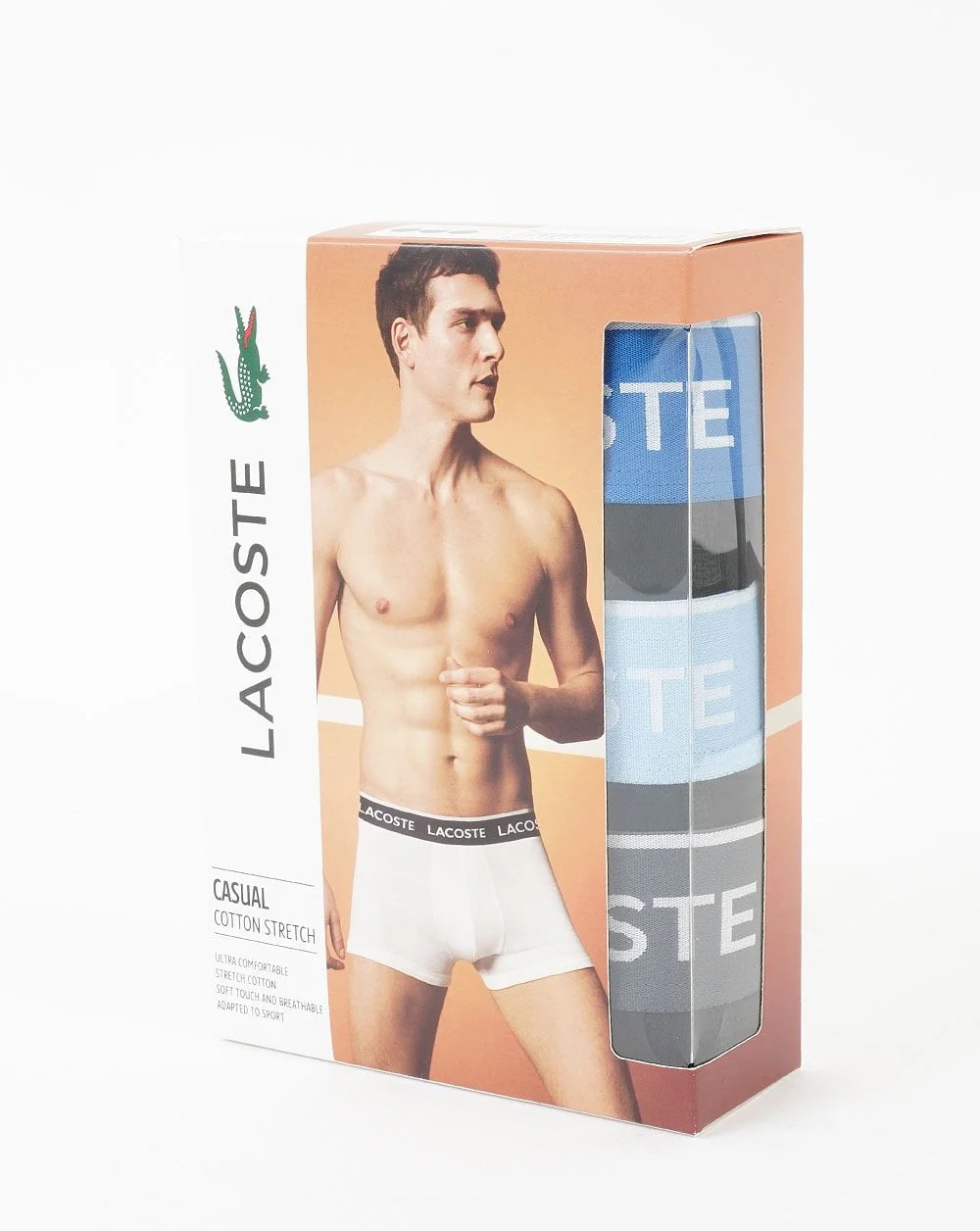 Lacoste Triple Pack Trunks Black/Blue - Image 2