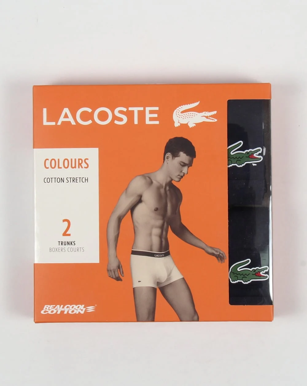 Lacoste Twin Pack Boxer Shorts Dark Blue - Image 2