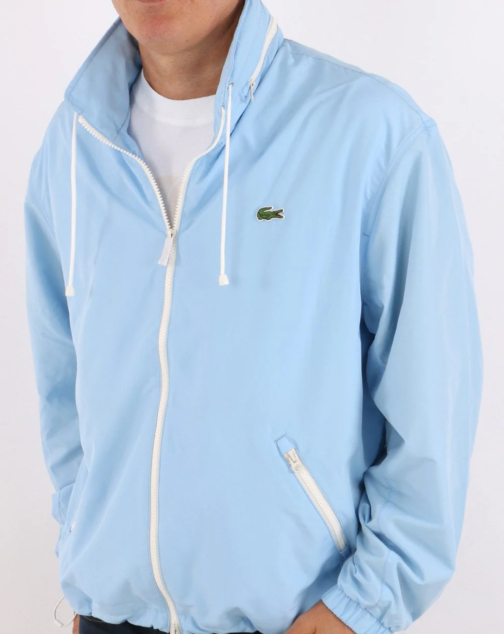 Lacoste Water Resistant Windbreaker Sky Blue - Image 3