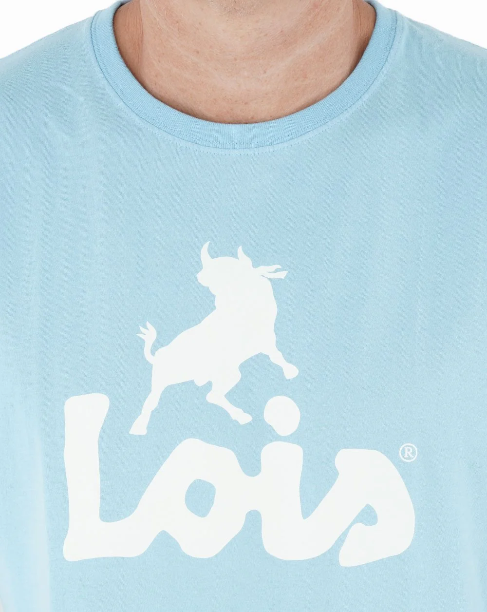 Lois Logo T-shirt Sky/White - Image 2