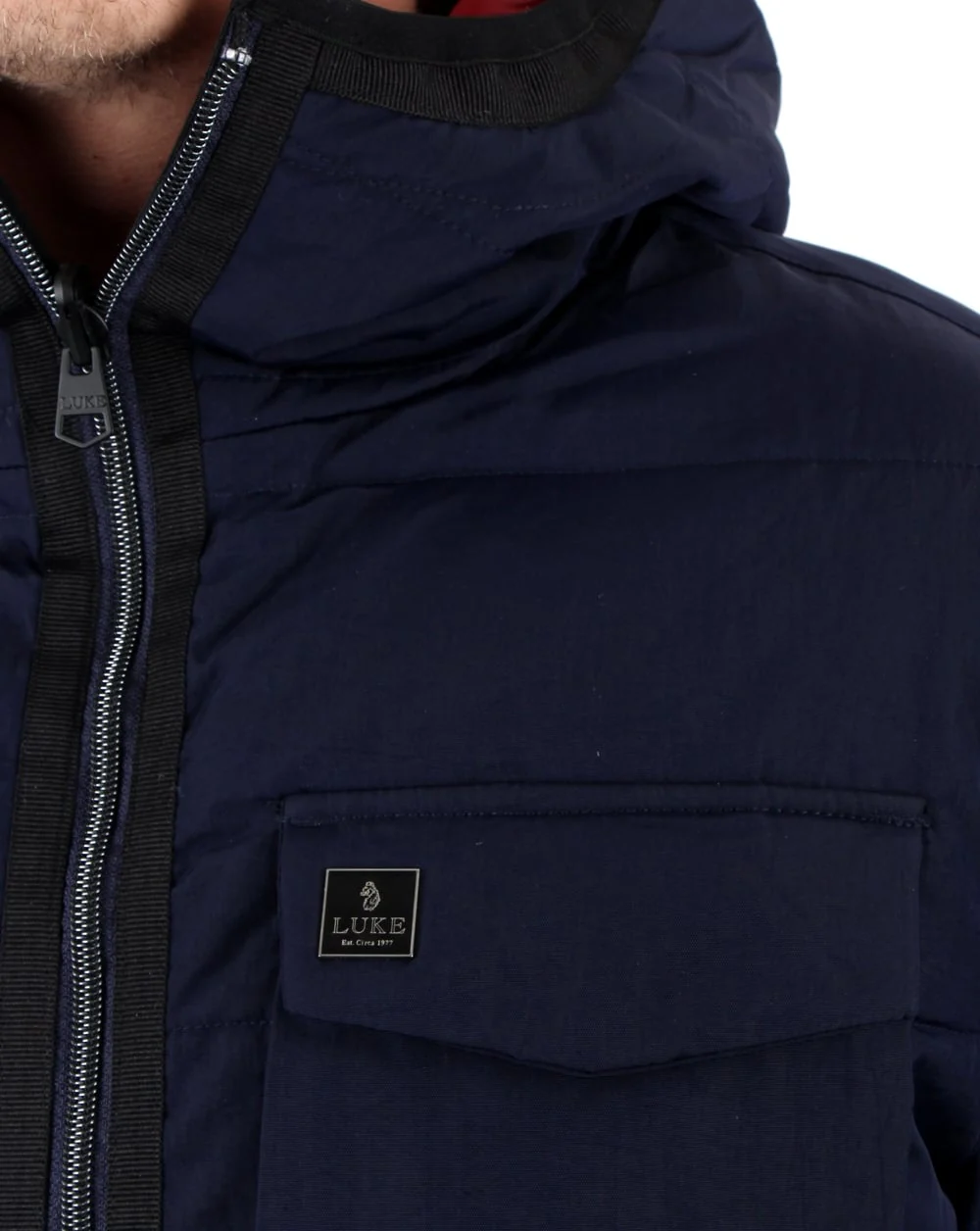 Luke Re-emersion Reversible Quilted Jacket Dark Navy - Image 3
