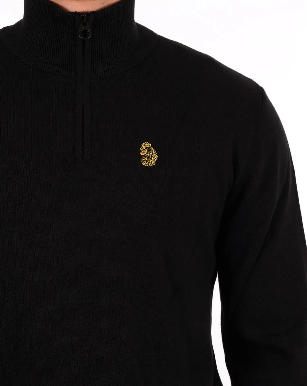 Luke Tel Aviv 1/4 Zip Knit Jet Black - Image 3