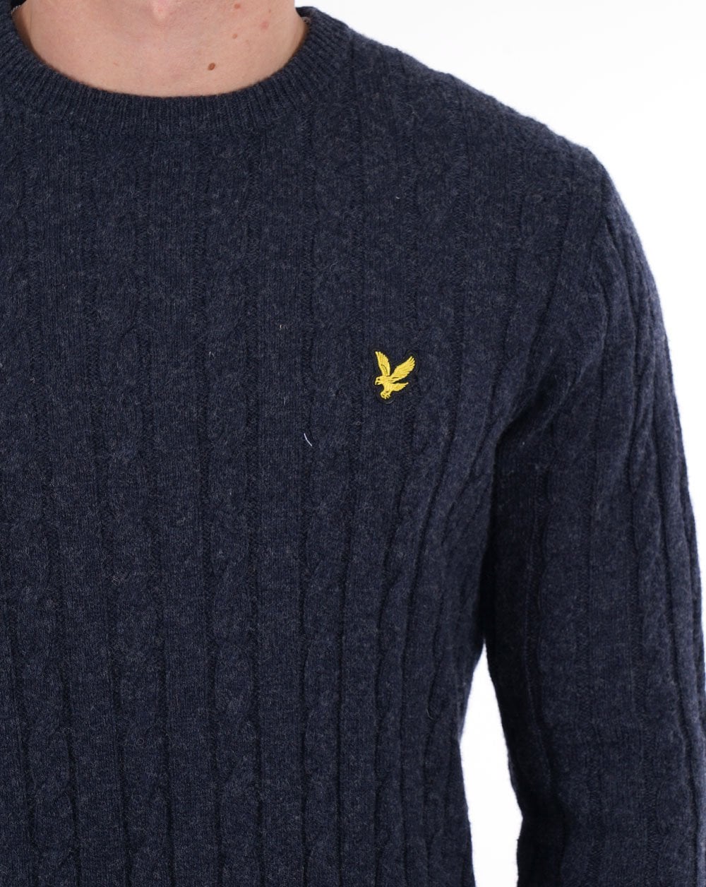 Lyle And Scott Cable Jumper Navy - Image 2