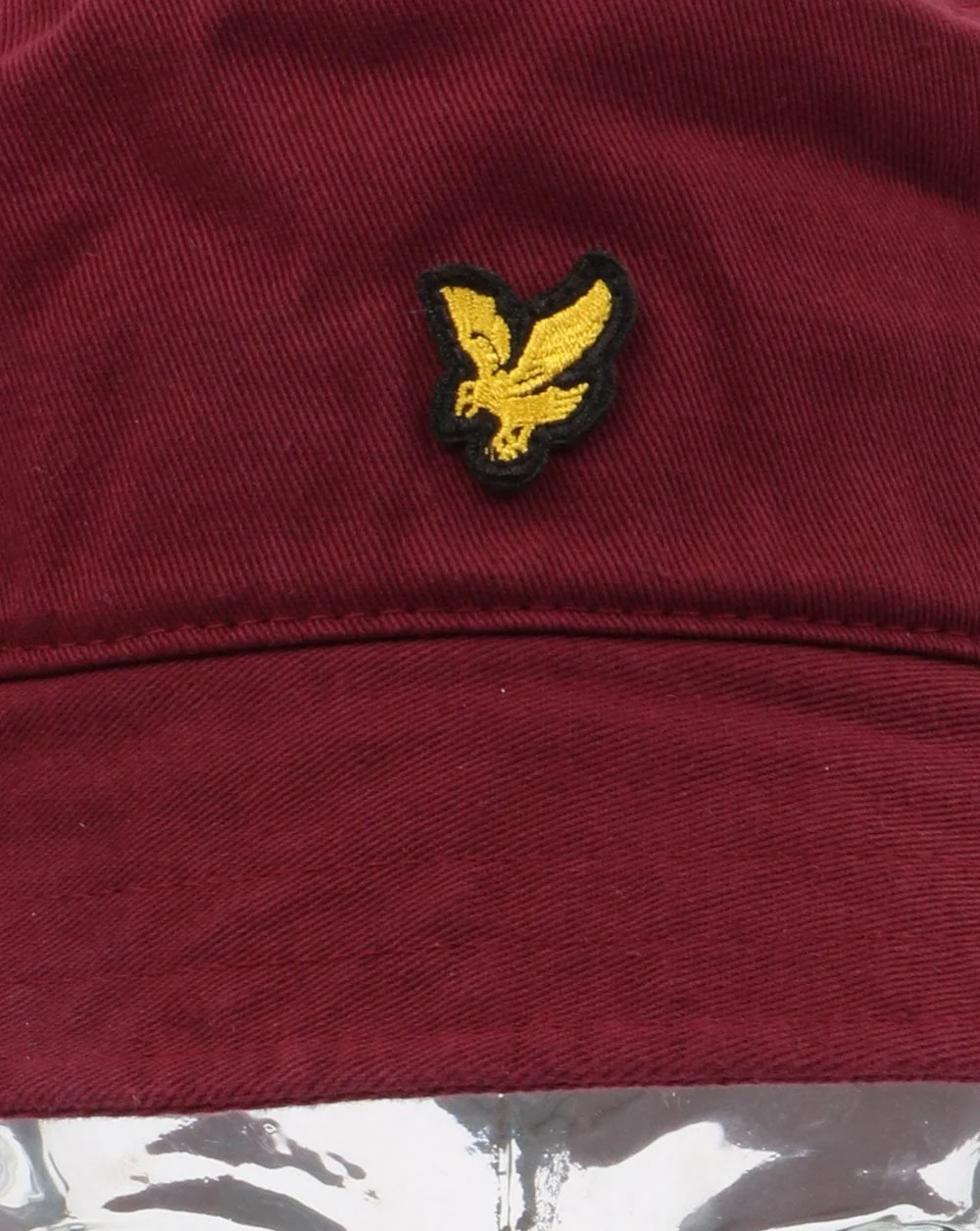Lyle And Scott Cotton Twill Bucket Hat Claret - Image 2