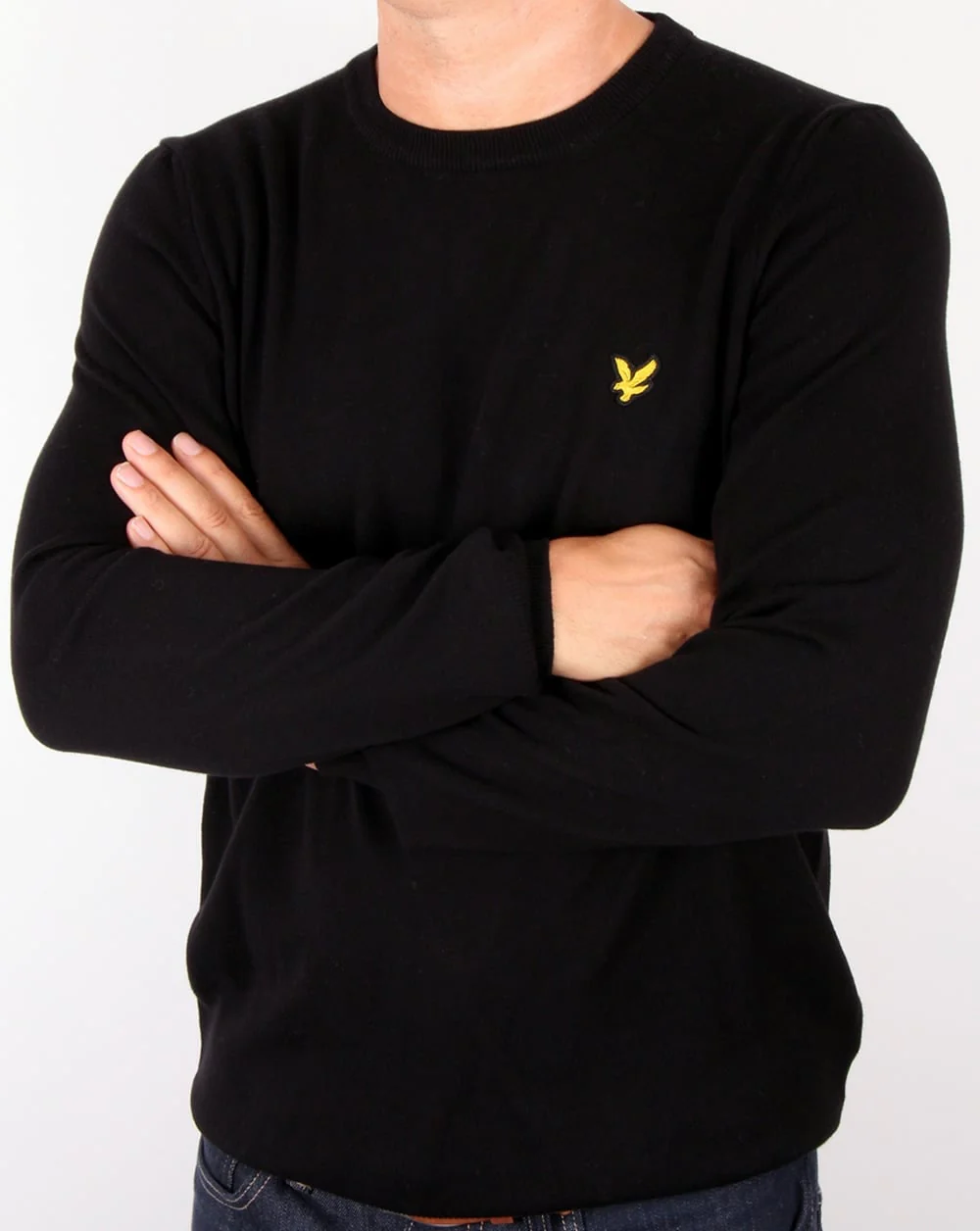 Lyle And Scott Crew Neck Jumper Black - Image 3