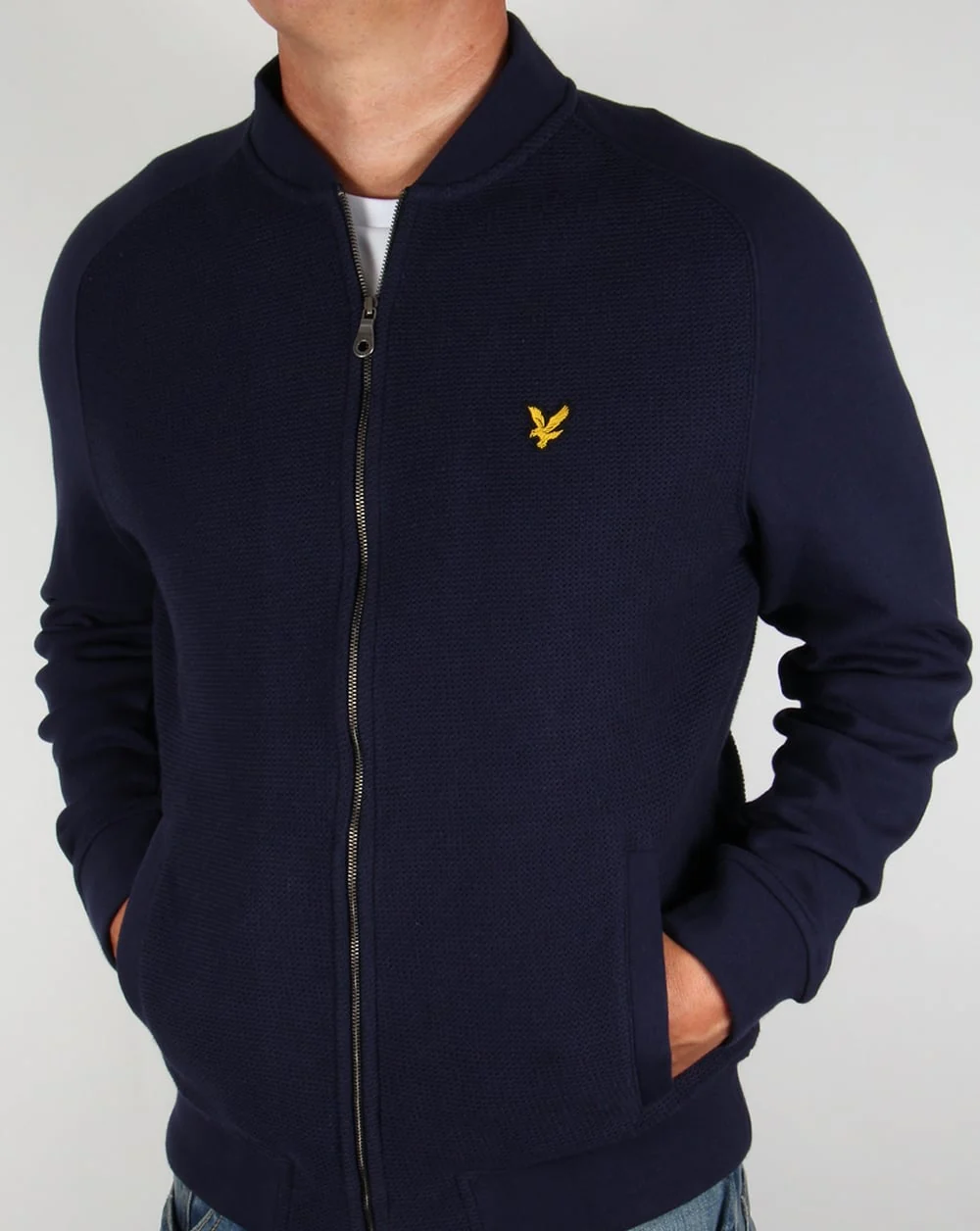 Lyle And Scott Double Faced Bomber Navy - Image 3