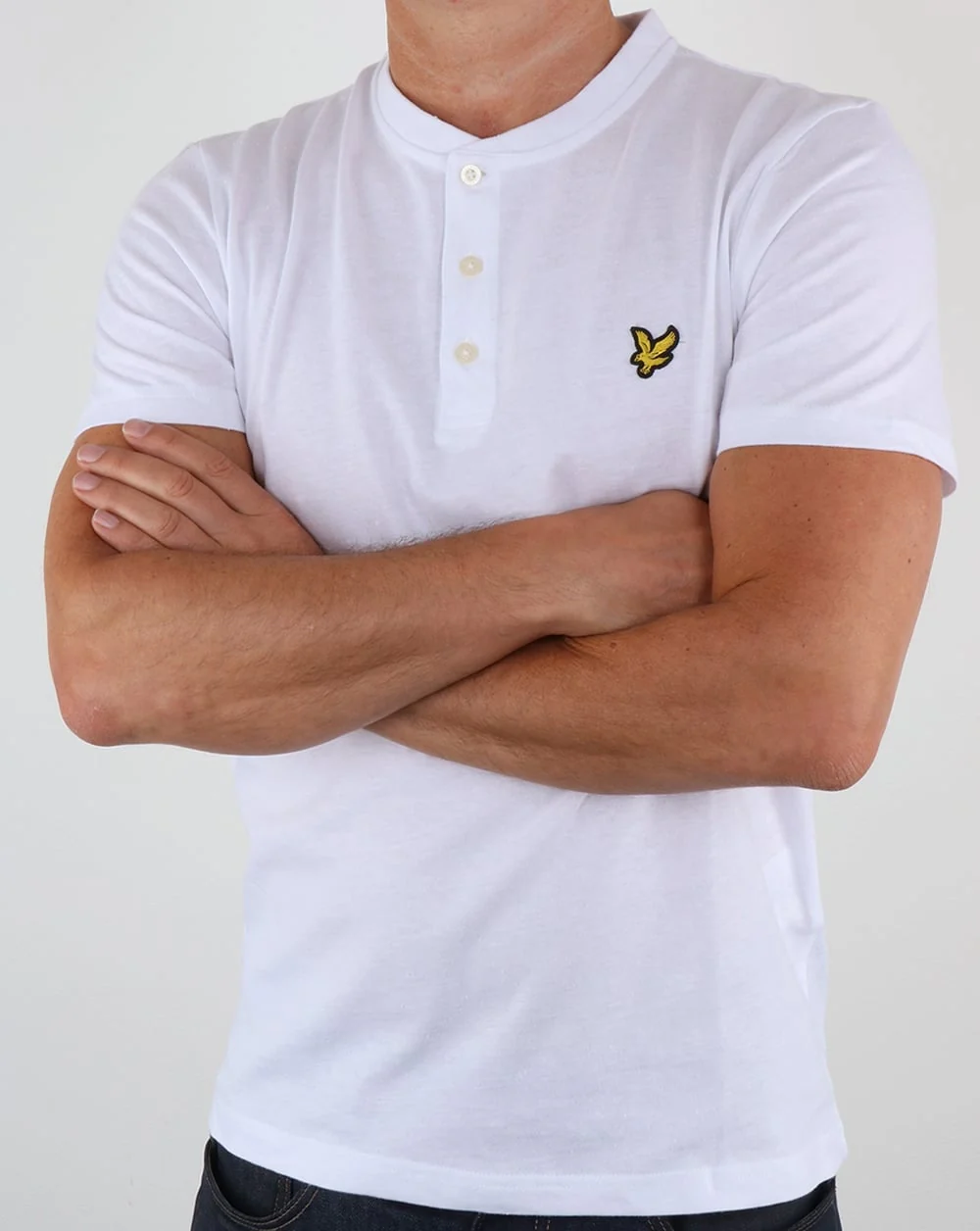 Lyle And Scott Henley T Shirt White - Image 3