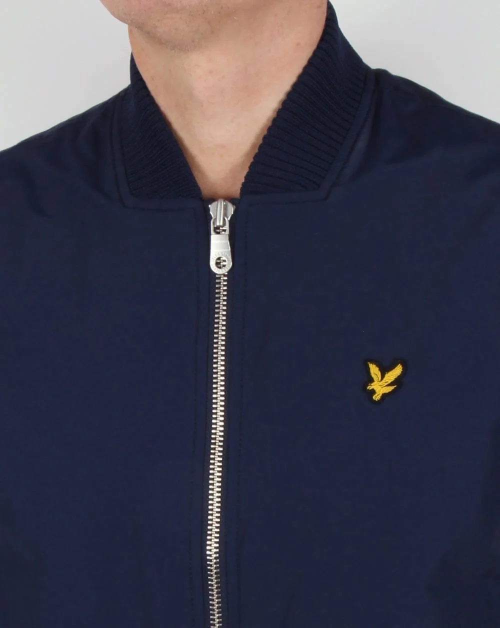 Lyle And Scott Nylon Bomber Jacket Navy - Image 2