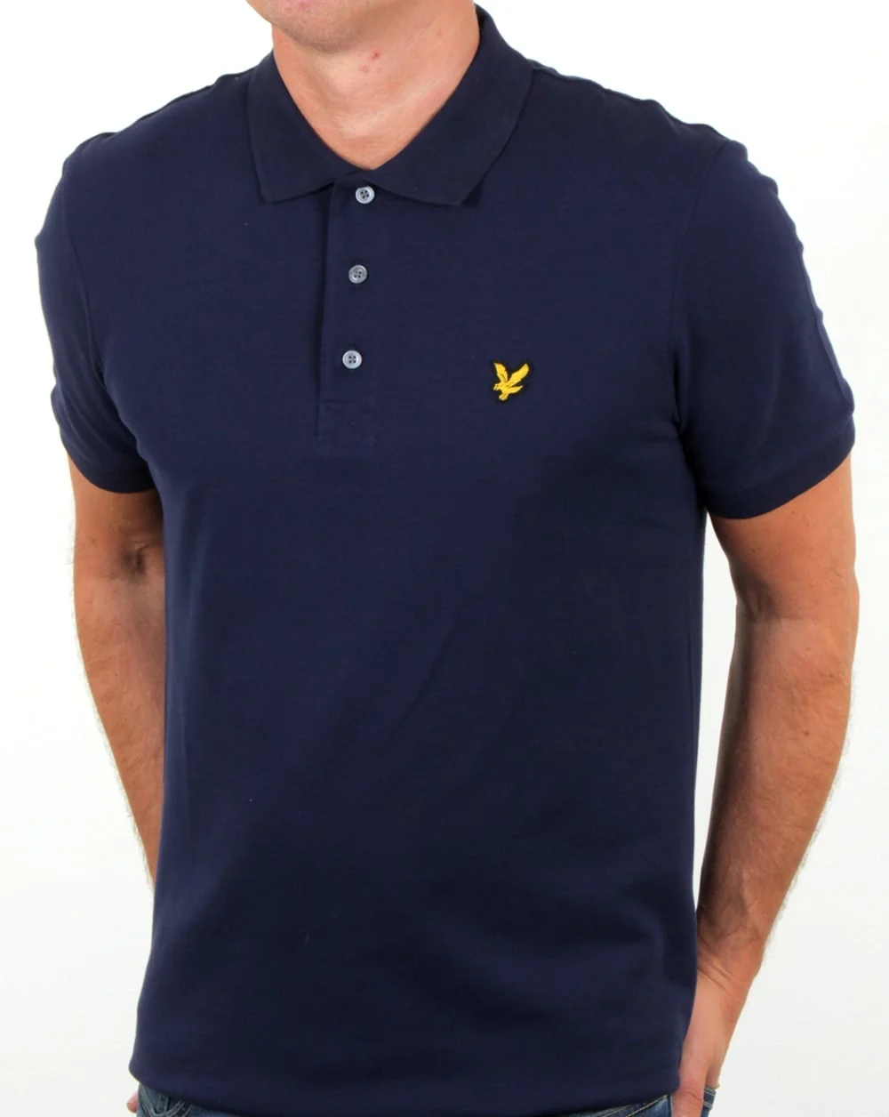 Lyle And Scott Polo Shirt Navy - Image 4