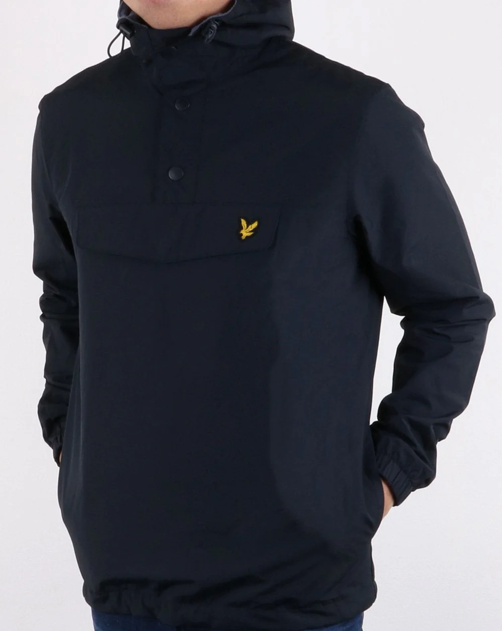 Lyle And Scott Quarter Zip Pocket Jacket Navy - Image 3